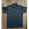 Men's T-shirt / polo shirt dark gray with black sleeve lines
