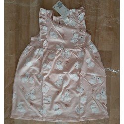 Children's dress with rabbits with frills