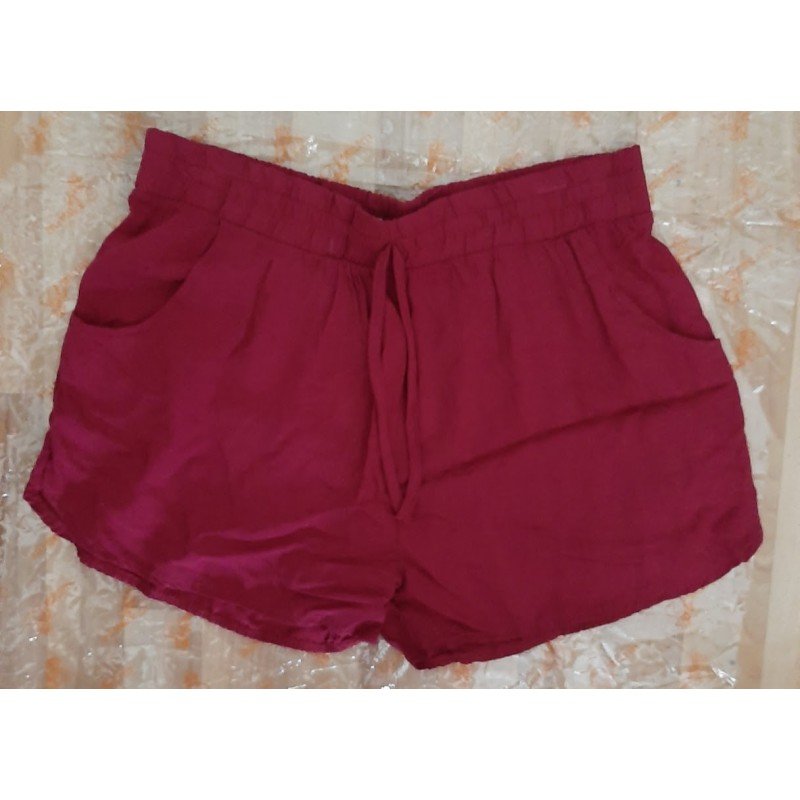Women's / Ladies pants - Women's shorts bordeaux