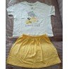 Girls set size 146: Girls white blouse and yellow skirt