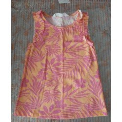 GIRL SET: GIRL BLOUSE with strips and short orange/pink/yellow