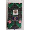Clothing fabric dark green/ black/ pink African print