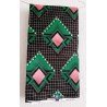 Clothing fabric dark green/ black/ pink African print