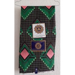 Clothing fabric dark green/ black/ pink African print