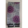 Clothing fabric white/purple African print