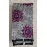 Clothing fabric white/purple African print