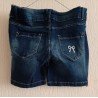 Damesbroek - Damesshort donkerblauw bloemmotieven Denim jeans