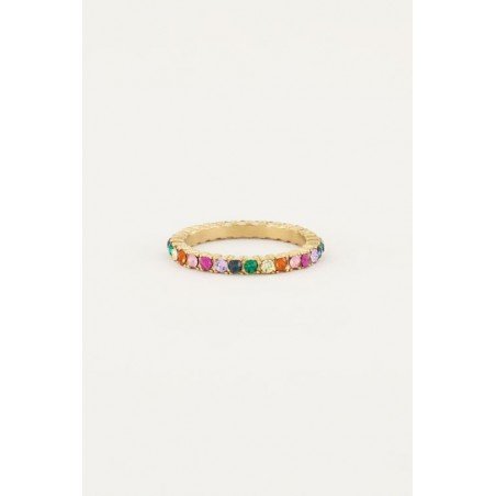 Vintage ring mutikleur - Angele