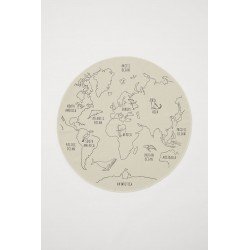 Rond vloerkleed met motief