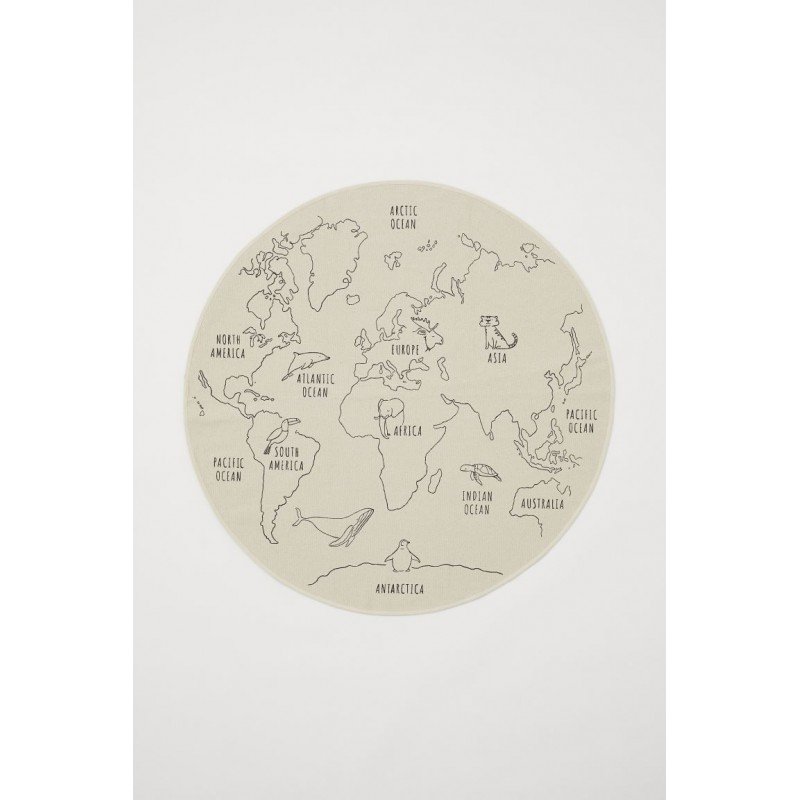 Rond vloerkleed met motief - Angele