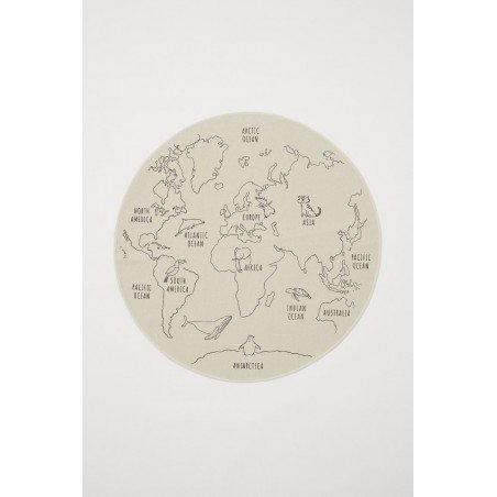 Rond vloerkleed met motief - Angele