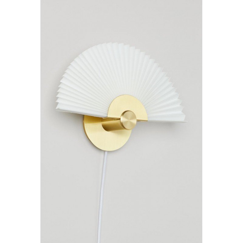 Wandlamp met geplisseerde kap - Angele