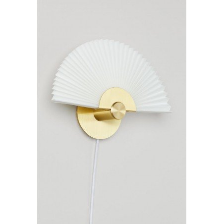 Wandlamp met geplisseerde kap - Angele