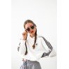 Gestreepte Cropped Hoodie
