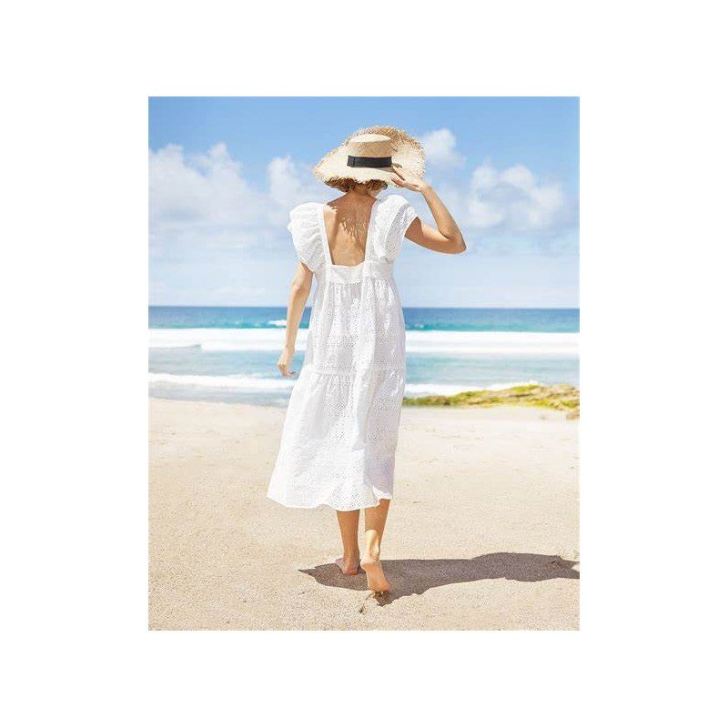 Comfi white dress abina