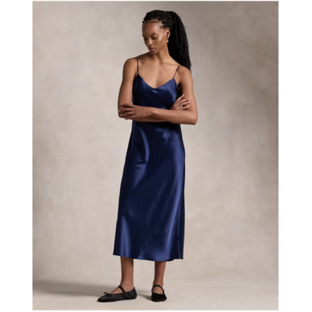 Ines Halflange satijnen slipdress