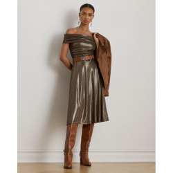 Ines Metallic off-shoulder...