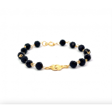 Ines Gouden 'Manu' mattenklopper bracelet
