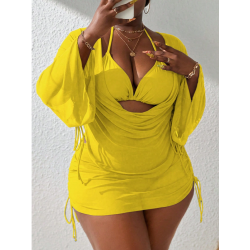 Plus Size Bikini Set Met Cover Up - Visedra