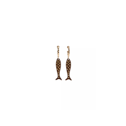 Oorbellen met vis en studs